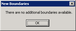 There are no additional boundaries available