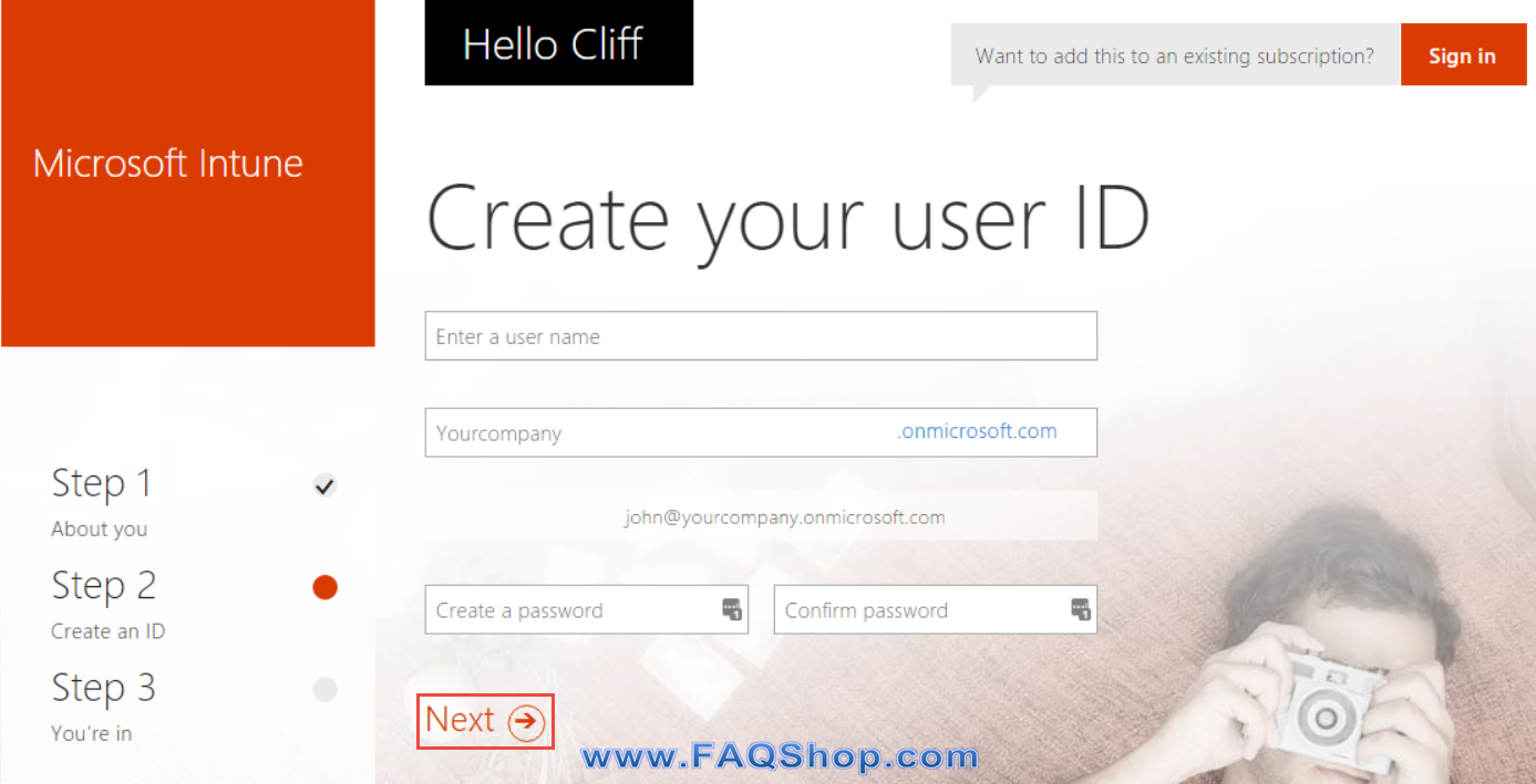Create Your User Id FAQShop Create your user id faqshop